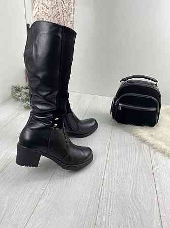 Чоботи жіночі ARLETT ТН чорні (зима, шкіра+замша натуральна) (5339) лише 36р. 36 Коломыя