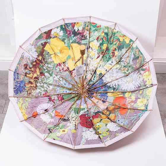 Зонт механический с принтом надежный из полиэстера диаметр 99 см Розовый HP-23-3M Киев