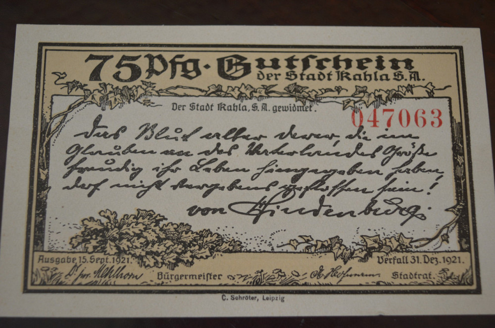 Німеччина. Нотгельд. 75Pf ( 7 ) Полтава - фото 1