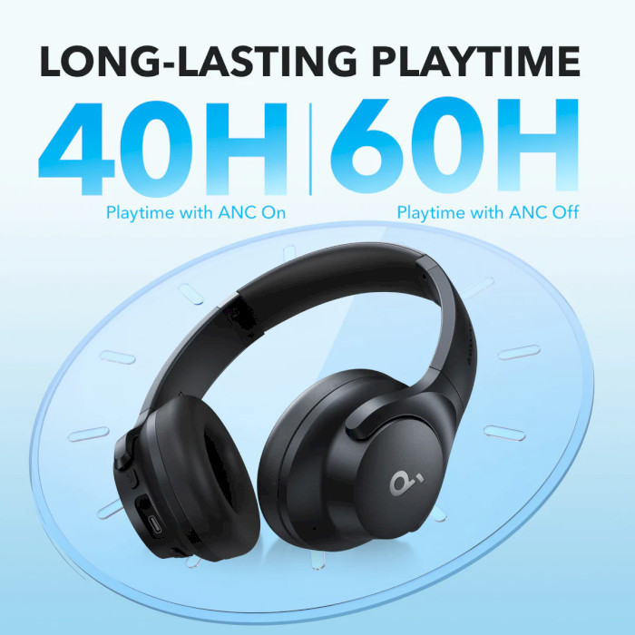 Bluetooth-гарнітура Anker SoundCore Q20i Black (A3004G11) ( Чорний ) Харьков - изображение 7