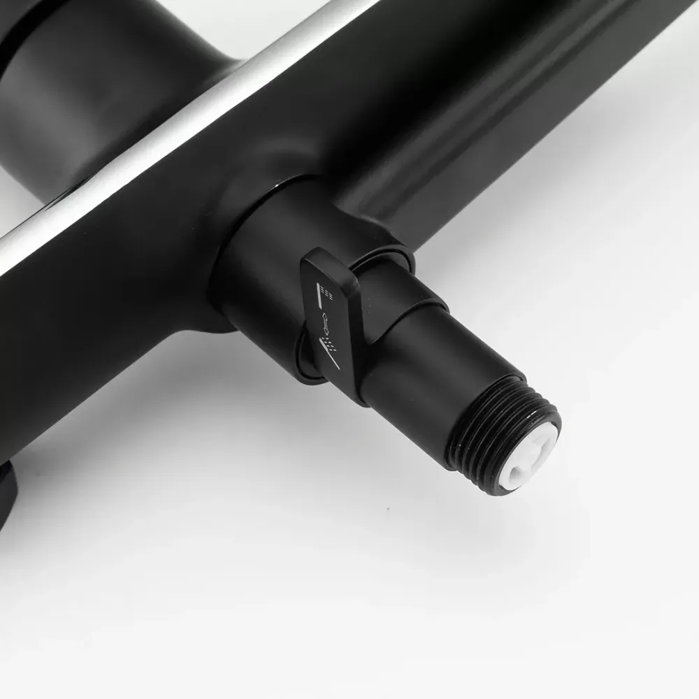 Змішувач для ванни з душовим гарнітуром GAPPO G2203-6 чорний/хром Київ - фото 3