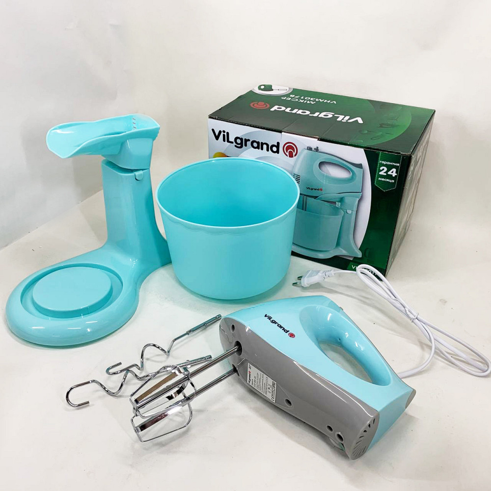 Міксер для замішування тіста ручний ViLgrand Кухонний міксер стаціонарний двовіночний ZM-66 Івано-Франківськ - фото 7
