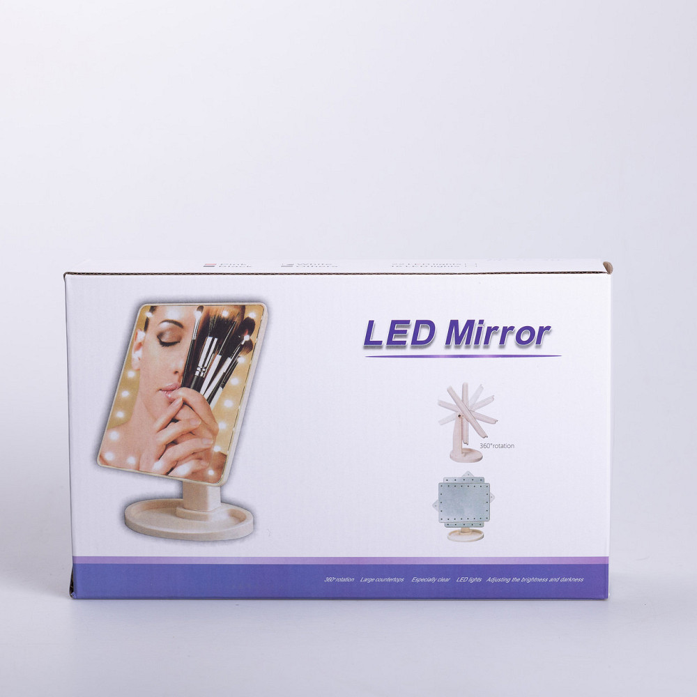 Настольное зеркало с LED подсветкой для макияжа черное Киев - изображение 6