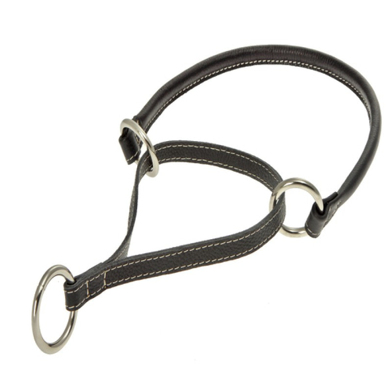 Нашийник-зашморг 0466 13мм "ПРЕМІУМ" шкіряний круглий(50-70см) Бежевий Вінниця - фото 1