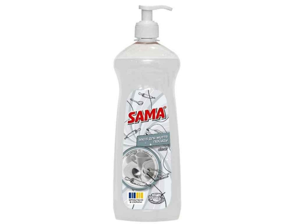 Засіб для миття посуду 1л Clear ТМ SAMA Київ - фото 1