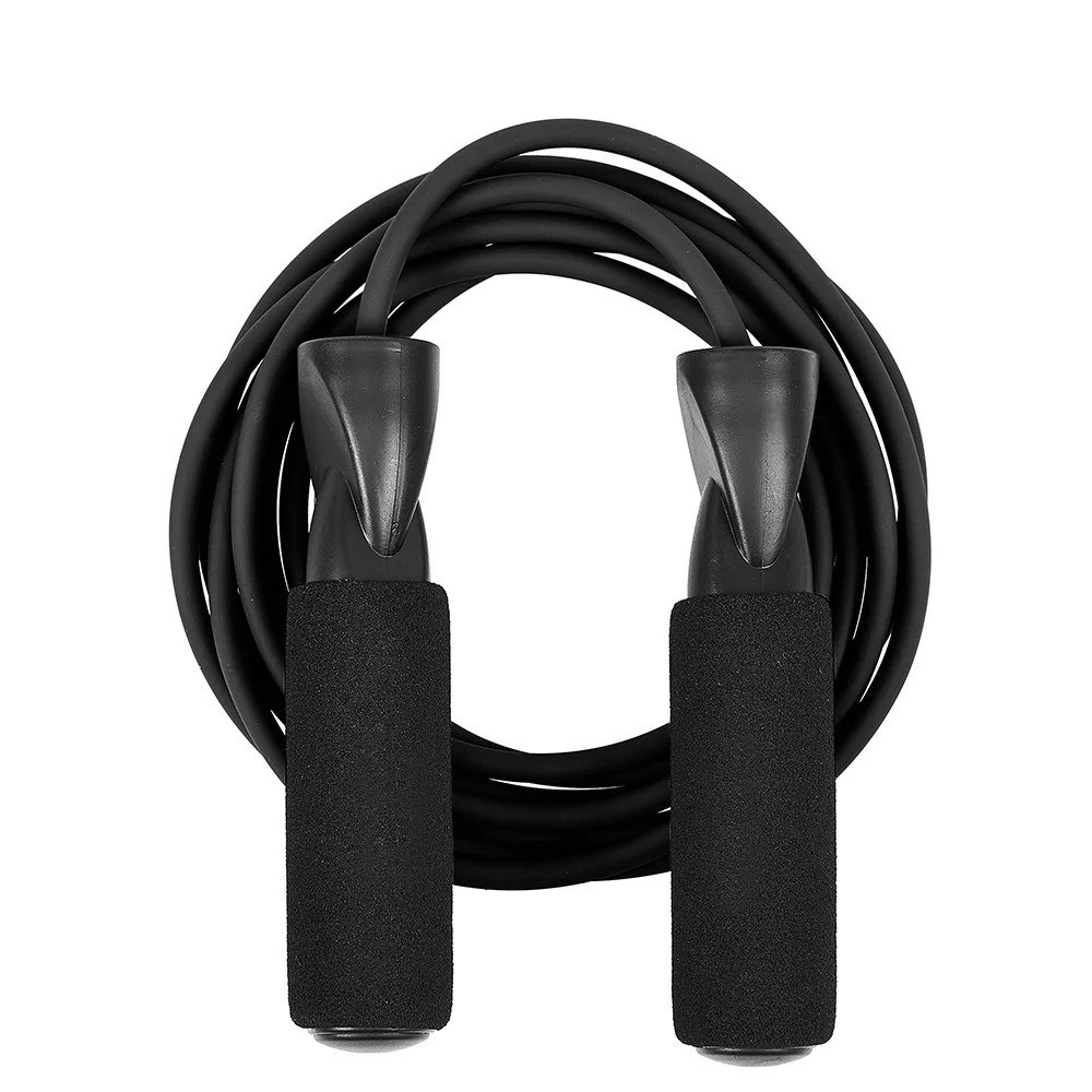 Скакалка швидкісна, гімнастична для тренувань і кросфіту з підшибниками, спортивна довжина 2.8 м, чорна Кам'янець-Подільський - фото 6