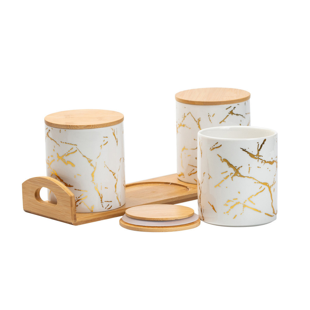 Банки для сипучих продуктів, набір із 3 шт по 650 мл HP1209 Київ - фото 4