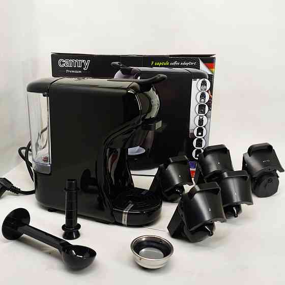 Капсульна кофемашина Camry CR 4414 3000Вт рожкова для меленої кави та 5 адаптерів для капсул Black YE-44 Львів