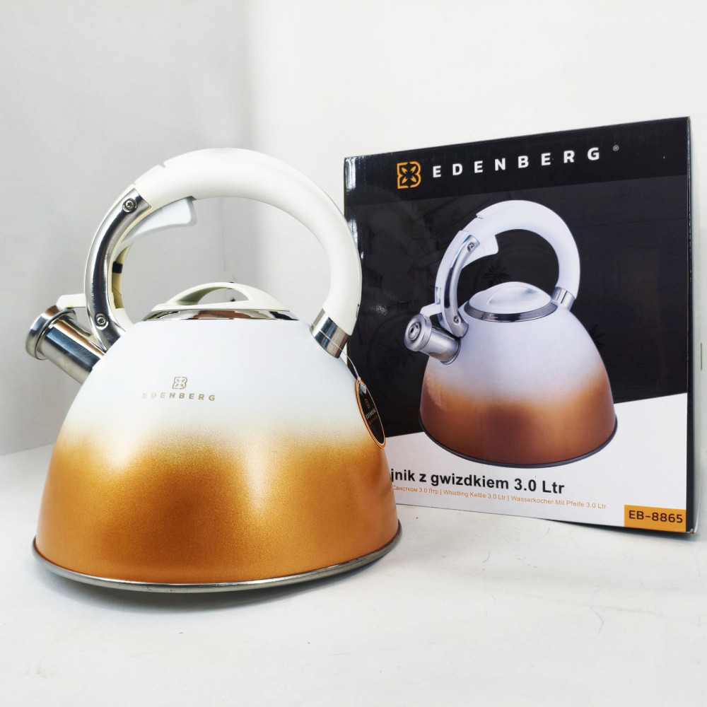 Чайник для приготування напоїв зі свистком, Чайник зі свистком нержавіюча сталь Гарний для плит GB-40 Івано-Франківськ - фото 5