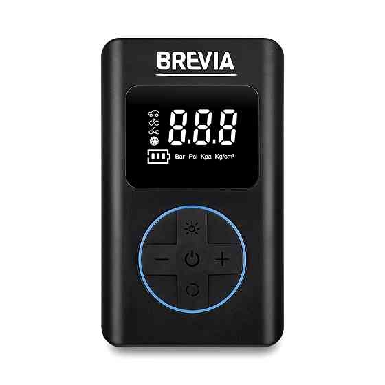 Компресор портативний Brevia 3в1 10Атм 19л/хв 4000mAh з LED-ліхтарем та автостопом + PowerBank Львів
