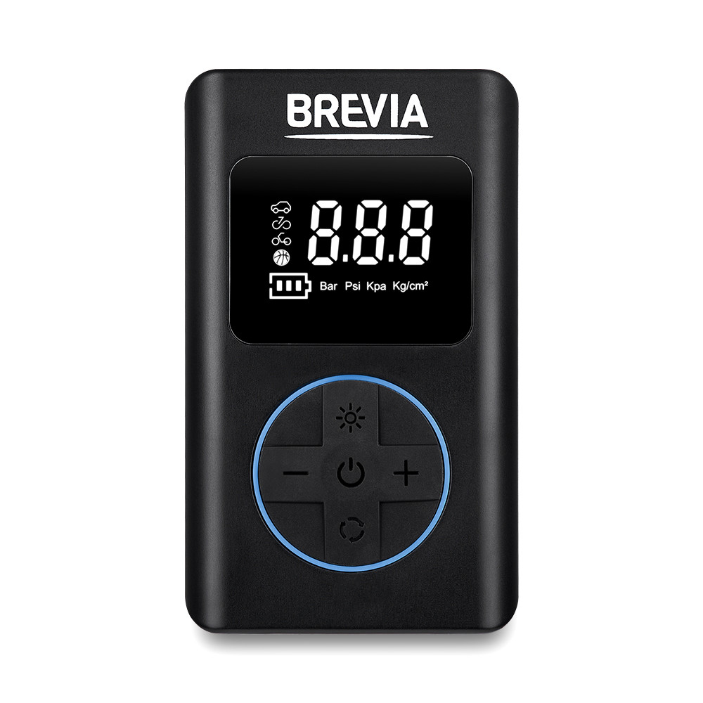 Компресор портативний Brevia 3в1 10Атм 19л/хв 4000mAh з LED-ліхтарем та автостопом + PowerBank Львів - фото 2