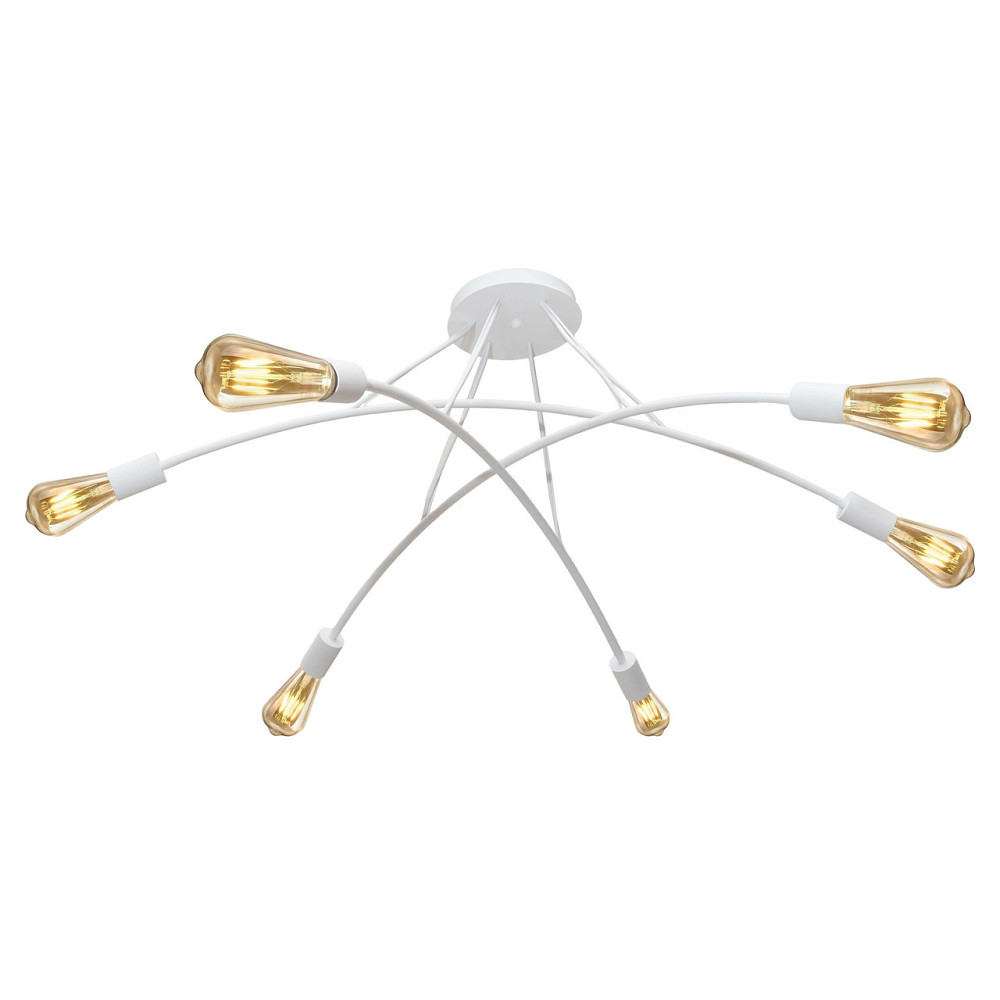 Люстра подвесная MSK Electric Orion на шесть ламп Е27 NL 9832-6 WH белая Одесса - изображение 3