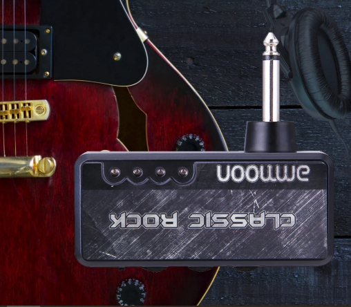 Портативний гітарний підсилювач-пріамп Ammoon Classic Rock з акумулятором для електро, акустичних та бас-гітар Київ