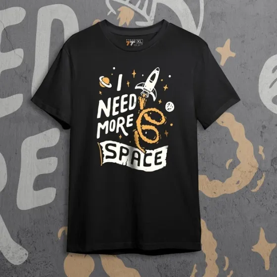 Футболка чоловіча з  принтом I need more space Розмір 48 Anime0130 Дніпро