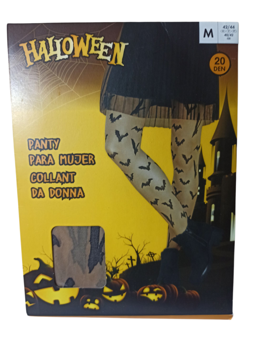 Жіночі капронові колготи з кажанами для Хелловіна 20 den М 42-44 бежевий Київ - фото 4