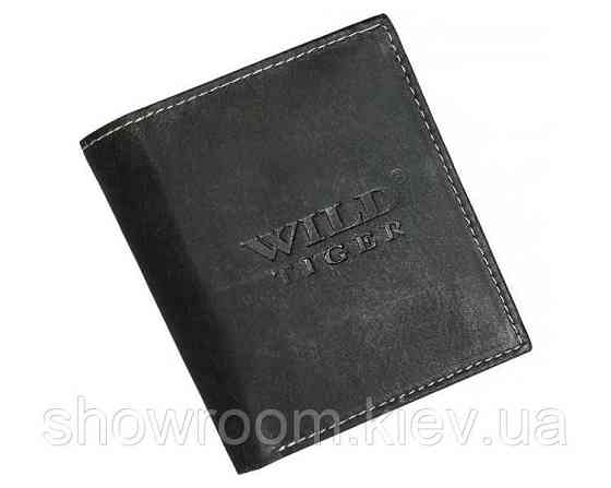 Портмоне мужское Wild Tiger (037) кожаное черное Киев