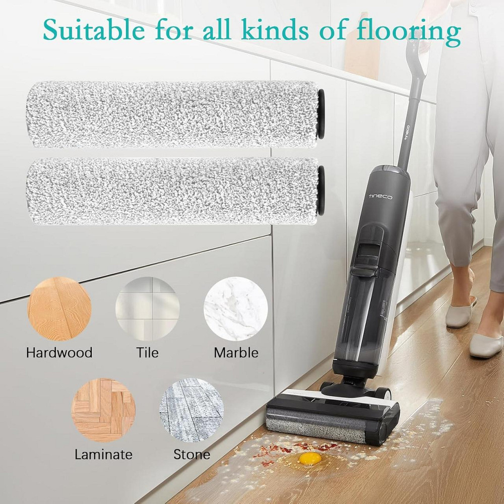 Набор аксессуаров Tineco iFloor 3/Floor One S3 серый 7 в 1: 2 ролика, 4 фильтра HEPA, микрофибра, запчасти для Киев - изображение 7