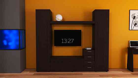 Стенка в гостиную под ТВ Эхо-2, Венге Магия, 2160х420х1850 Львов