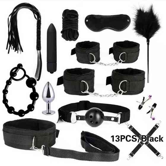 БДСМ набір із 13 предметів - Чорний - Садо-мазо Вінниця