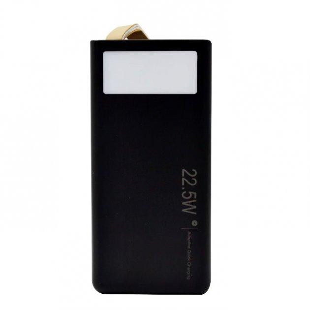 Зовнішній акумулятор Повербанк 50000 mAh WUW Y500 22.5W з ліхтариком (Black&White) Вінниця - фото 1