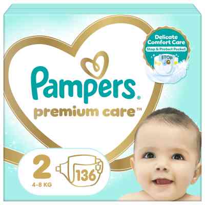 Підгузки Pampers Premium Care Розмір 2 (4-8 кг) 136 шт (8006540855812) Вінниця