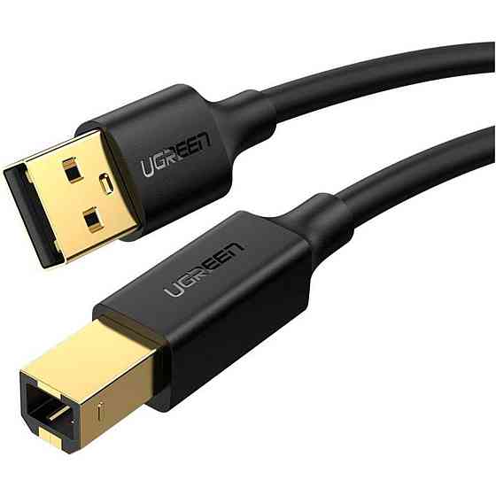 Кабель UGREEN US135 USB 2.0 AM to BM Print Cable 1m (Black) UGR-20846 Одеса