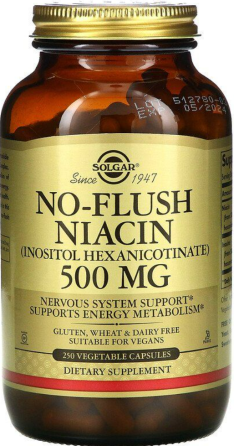Ніацин вітамін В3 500 Solgar No-Flush Niacin Solgar 250 капс Київ