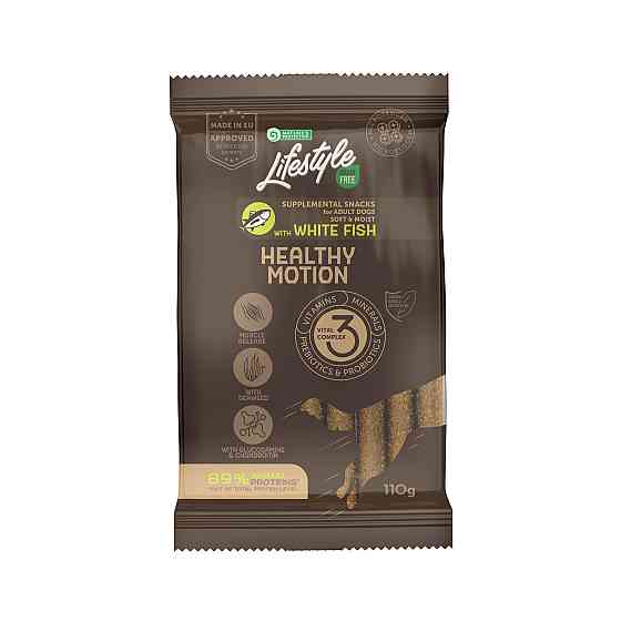 Nature's Protection Lifestyle Grain Free White fish Healthy Motion Беззернові ласощі для собак з білою рибою, 110 г Киев