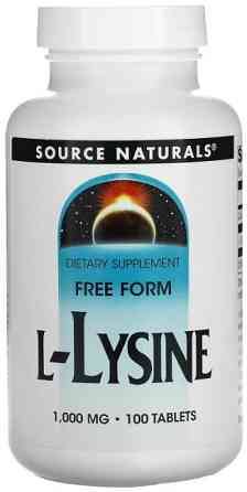 Лізин Source Naturals L-Lysine 1000 мг 100 таблеток Київ