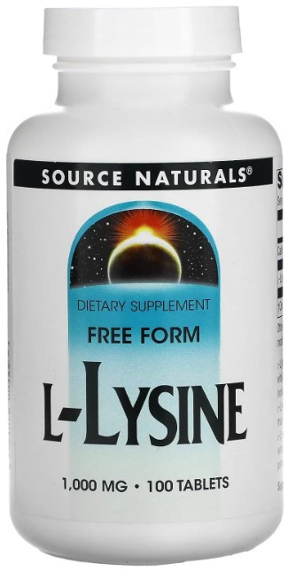 Лизин Source Naturals L-Lysine 1000 мг 100 таблеток Киев - изображение 1