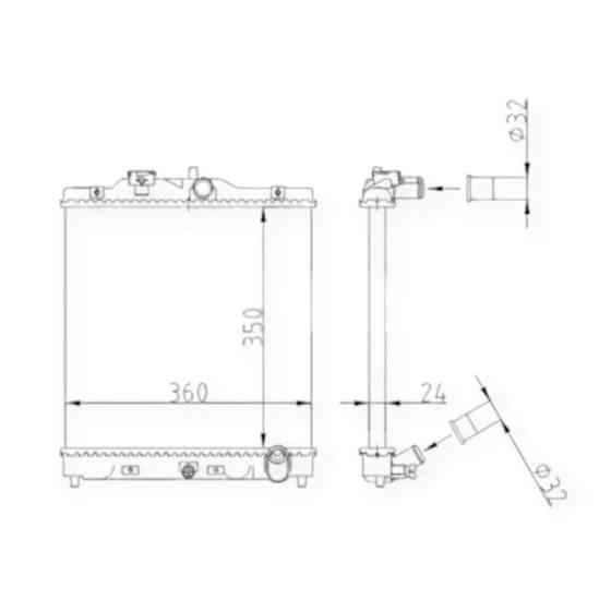 Радіатор двигуна Хонда Civic 1.3-1.5 91- охолодження Мукачево