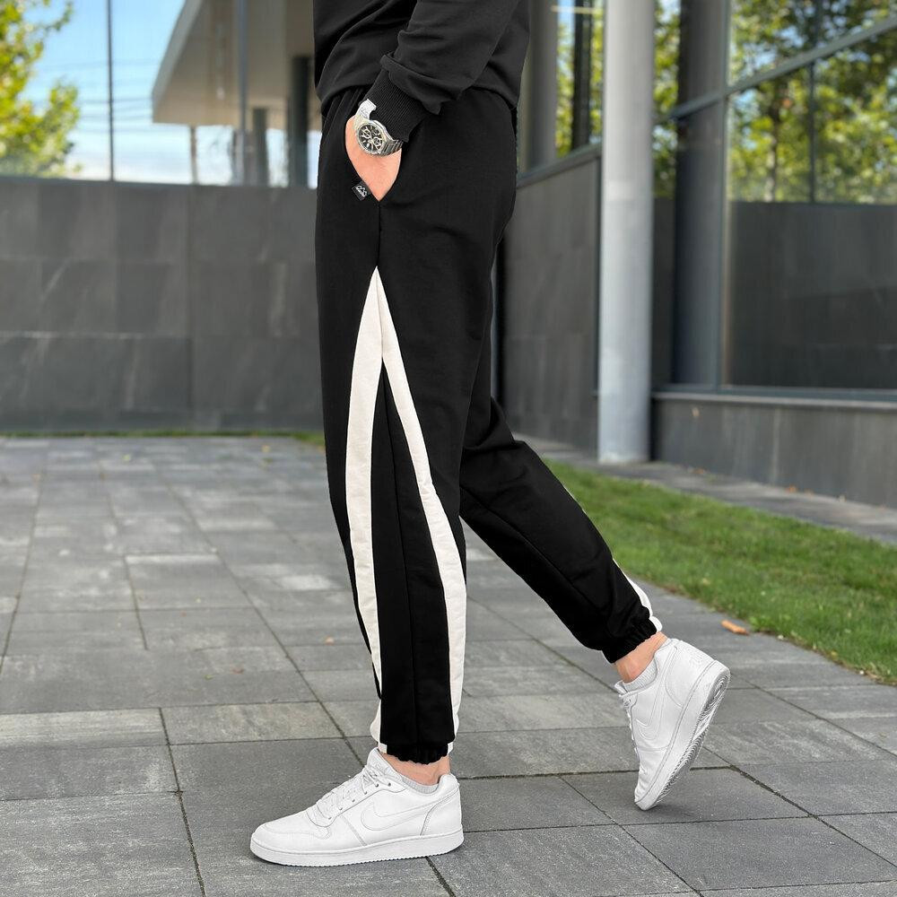 Чоловічі чорні джогери з кишенями Pobedov Shade двоколірні Київ - фото 12