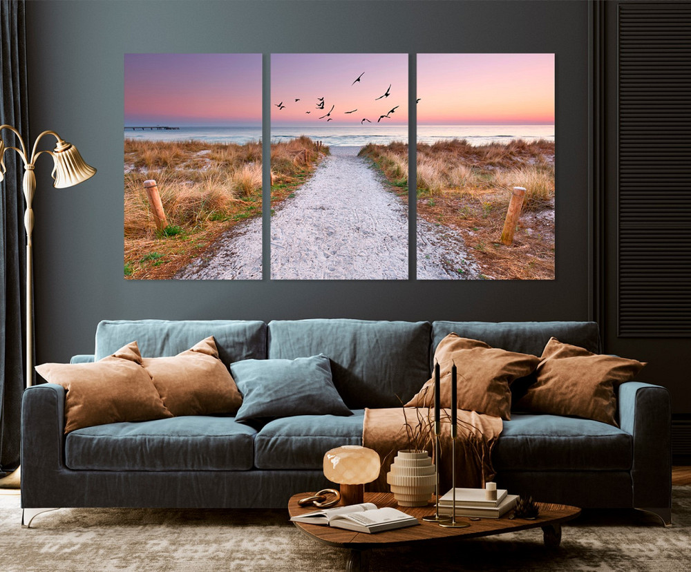 Модульная картина в гостиную / спальню  Пляж    ART-251_3A 100х150 см Киев - изображение 3