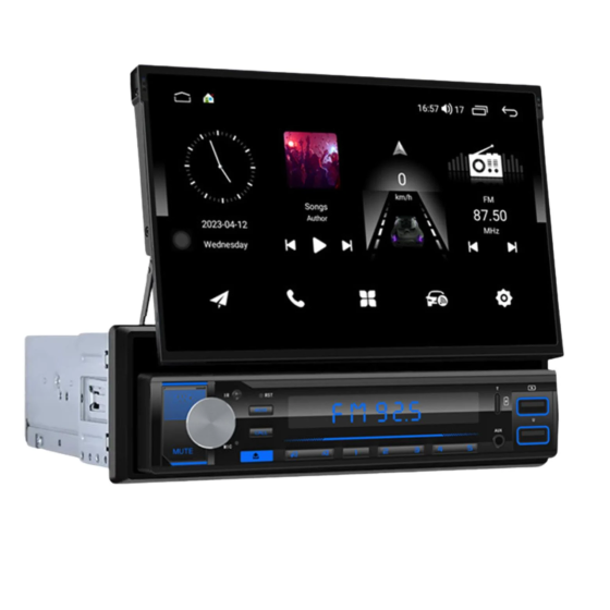 Универсальная Автомагнитола MP5 CarPlay Android с GPS модулем 1 Din с выездным экраном 7