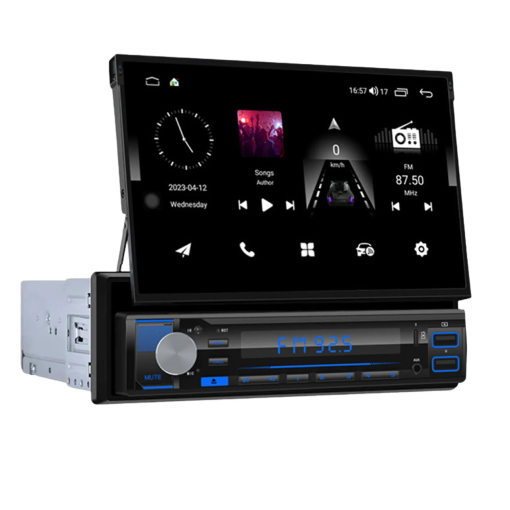 Универсальная Автомагнитола MP5 CarPlay Android с GPS модулем 1 Din с выездным экраном 7