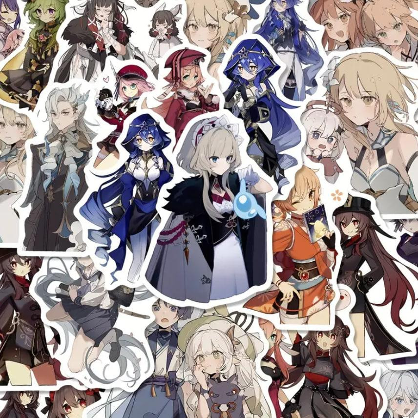 Наклейка Genshin Impact. Аниме.Водонепроницаемые эстетические наклейки Геншин Импакт. Стикерпак Gens Киев - изображение 1