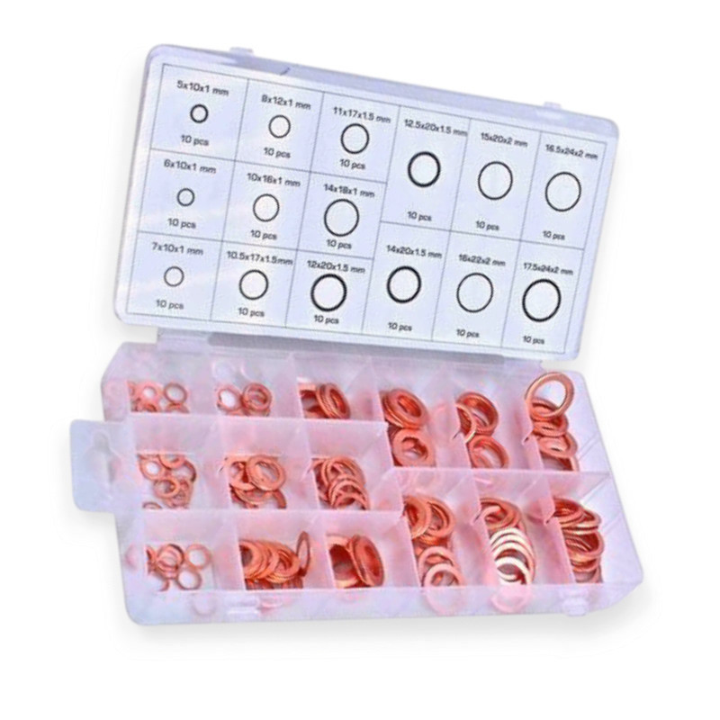 Шайба набір (150шт в уп.) мідна Мукачево - фото 1