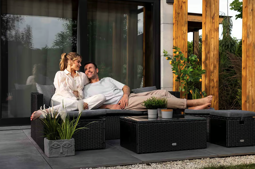 Садові меблі Di Volio Bologna чорний/сірий Киев - изображение 7