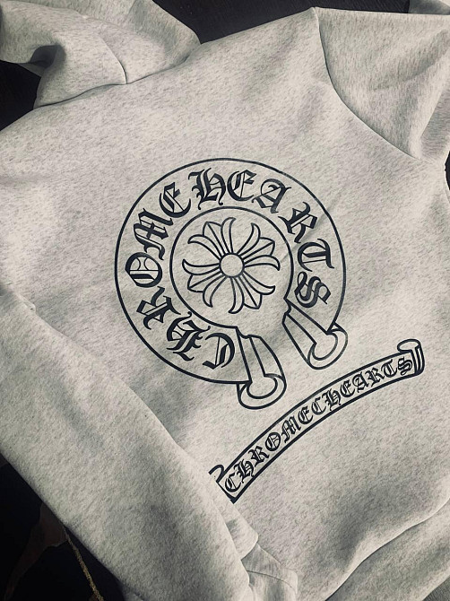 Женская стильная оверсайз худи  тринитка на флисе Меланж Одесса - изображение 2