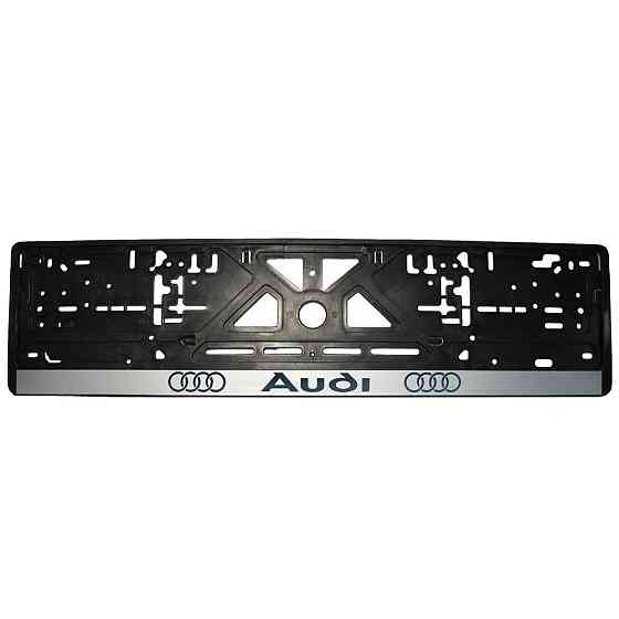 Рамка номерного знаку Audi пластик чорна 1шт Вінниця