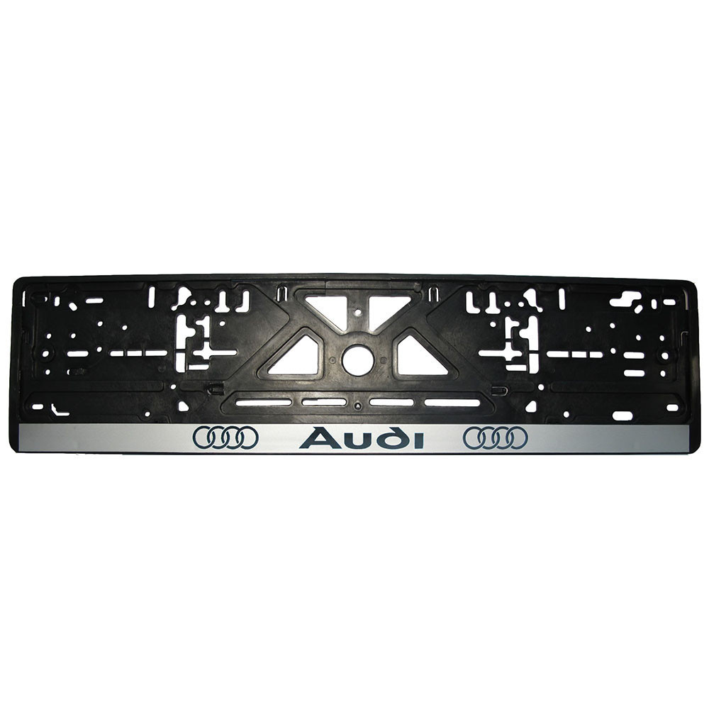 Рамка номерного знаку Audi пластик чорна 1шт Вінниця - фото 1
