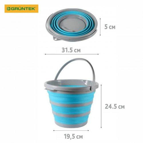 Відро складане силіконове Gruntek 10л Одеса - фото 4