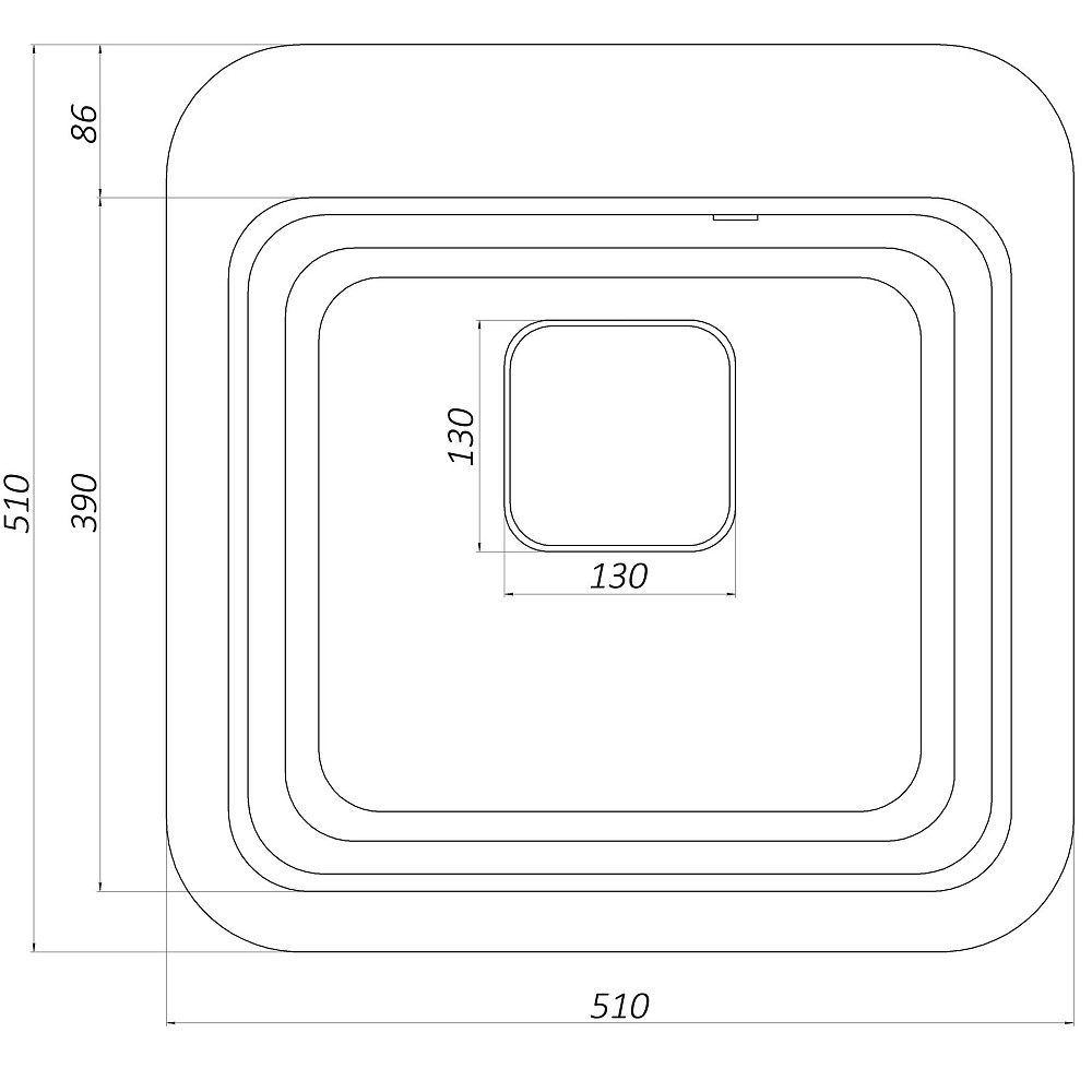 Гранітна мийка Globus Lux BARBORA мигдаль 510х510мм-А0008 Тернопіль - фото 6