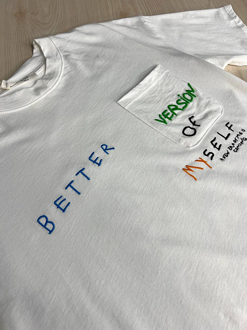 Футболка жіноча Pepper&mint BX24-19 біла оверсайз з кишенею та вишивкою , білий, S Київ - фото 13