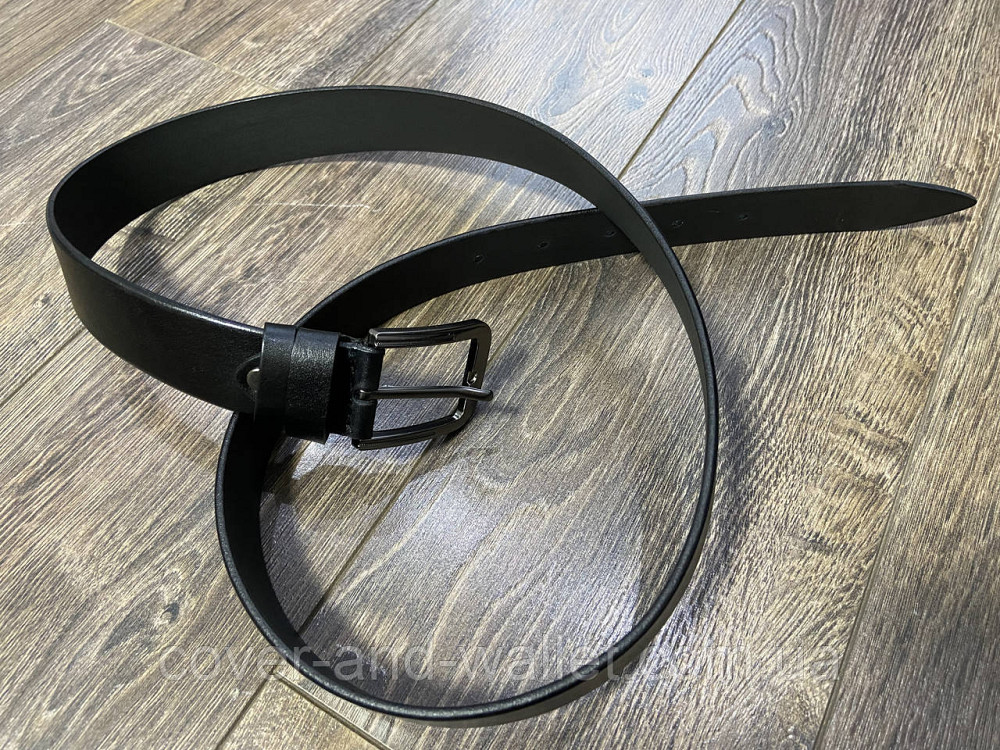 Класичний брючний чоловічий ремінь ST Leather 35 мм (чорний) Київ - фото 5