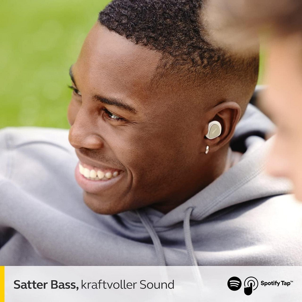 Наушники Jabra Elite 3 True Wireless in‑ear Bluetooth 4 микрофона мощный бас моно‑режим бежевые до 28 часов Киев - изображение 6