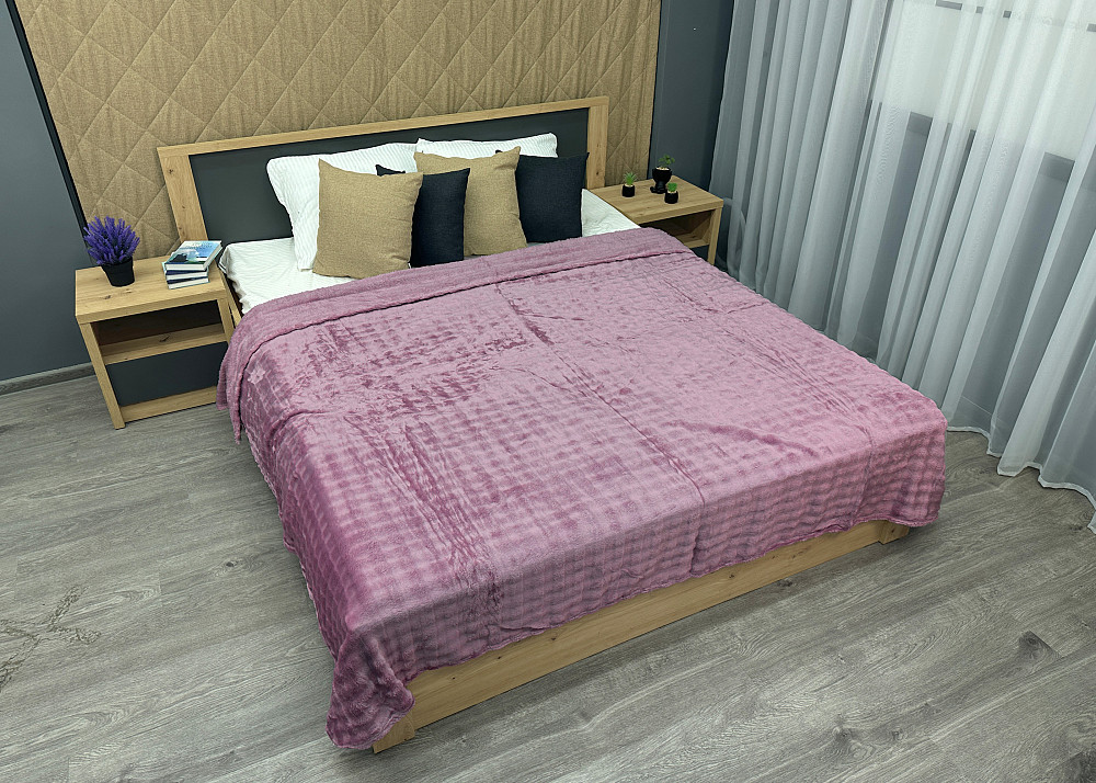 Плед-покривало 200х230 см (+-5см) "Soft Night" Бузковий (87-212) Київ - фото 3