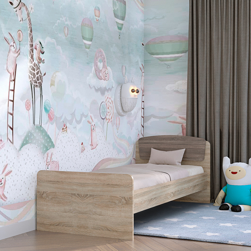 Односпальне ліжко Еверест Асторія-2 80х190 см сонома/трюфель (DTM-2106) Львів - фото 1