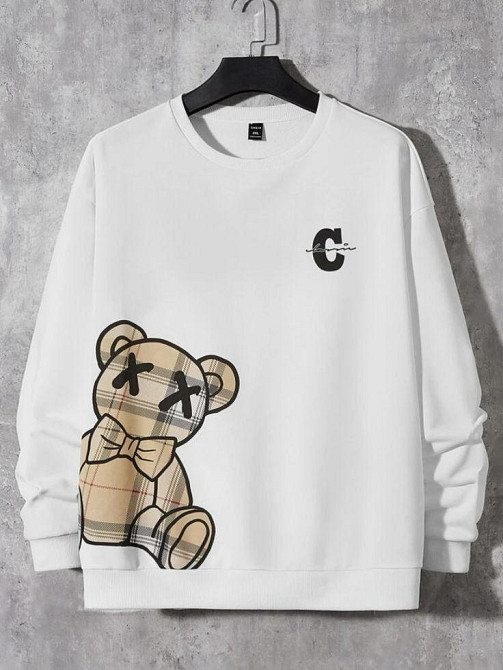 Світшот білий жіночий з принтом 2711524642 розмір 44 Дніпро - фото 1