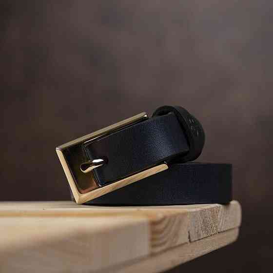 Ремінь жіночий Grande Pelle 11070 шкіряний Синій Київ